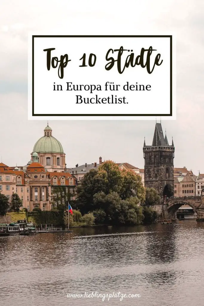 Pinterest Pin - Top 10 Städte Europa