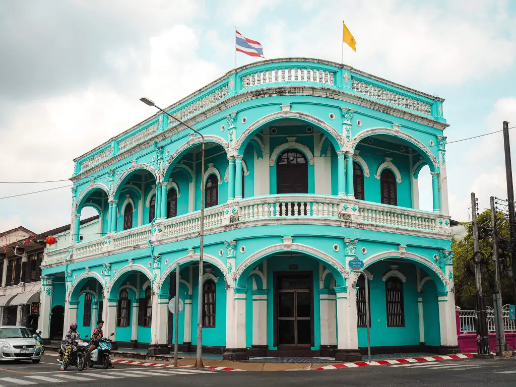 Ancient buildings in Sino European style Phuket Old Town