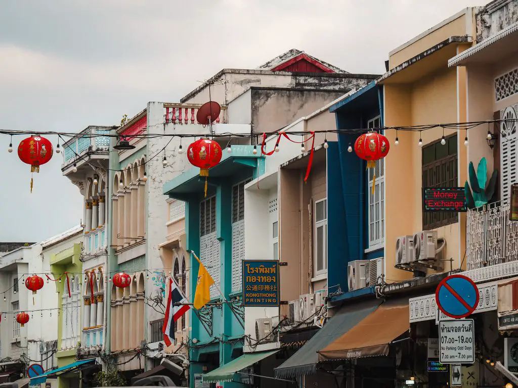 Phuket Old Town Häuser Fassaden
