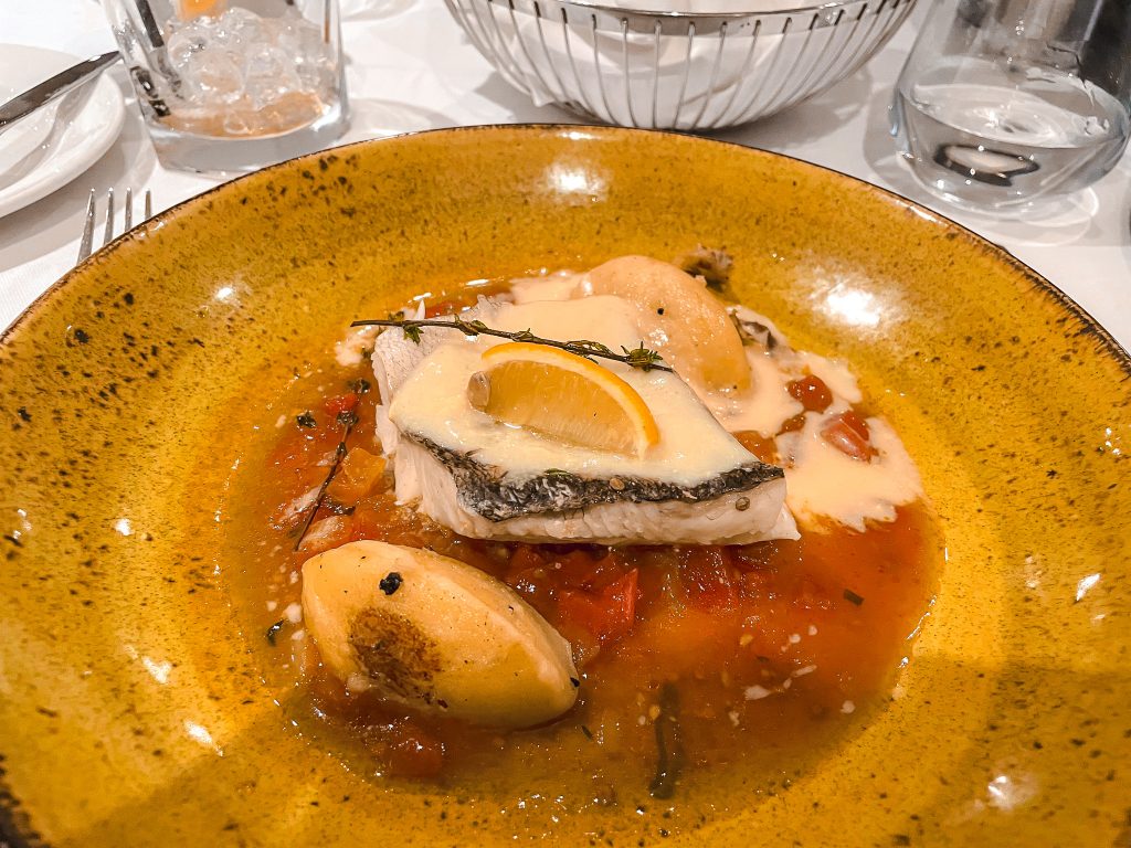 Gedämpftes Zanderfilet an Board der Vasco da Gama