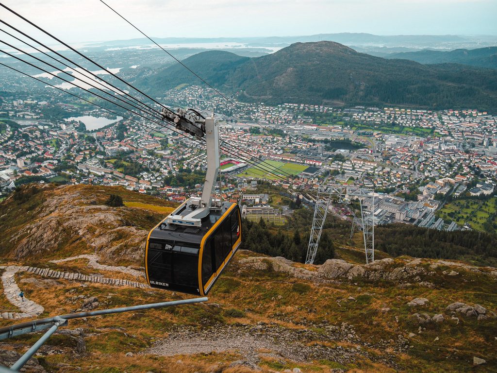 Bergen Norwegen Seilbahn Ulriken