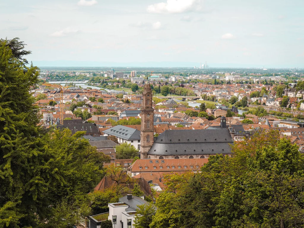 Ausblick Heidelberg vom Heidelberger Schloss