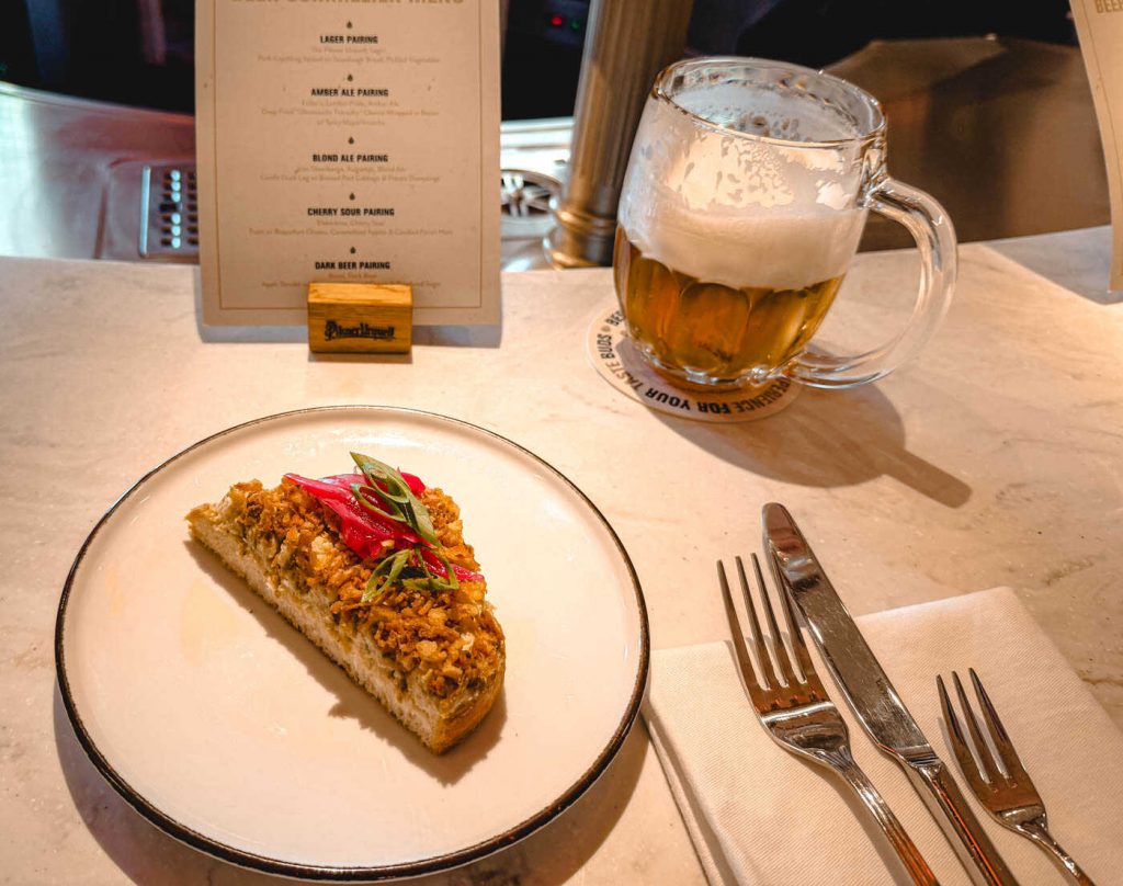 1. Gang Bier Sommelier Dinner Pilsner Urquell Experience Prag