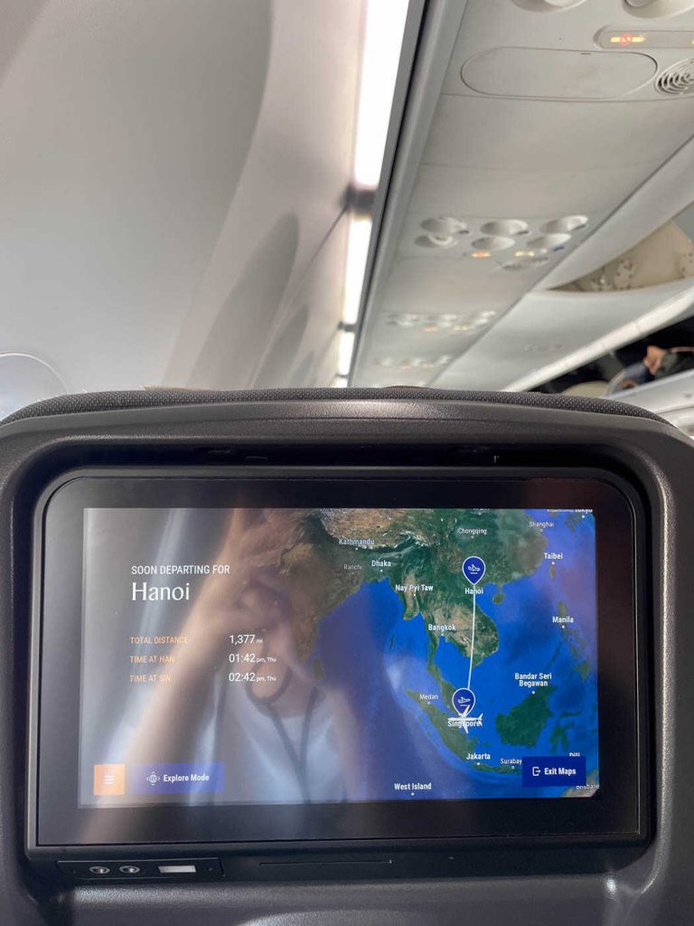 Vietnam Airlines von Singapur nach Hanoi